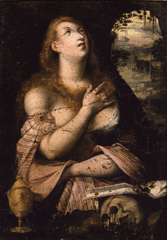 Santa Maria Maddalena penitente (dipinto) - ambito veneto-fiammingo (sec. XVI)