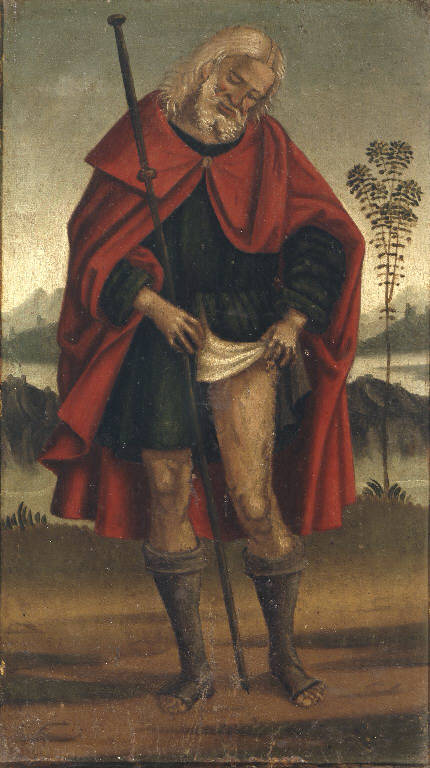 San Rocco (dipinto) di Signorelli Luca (bottega) (sec. XVI)