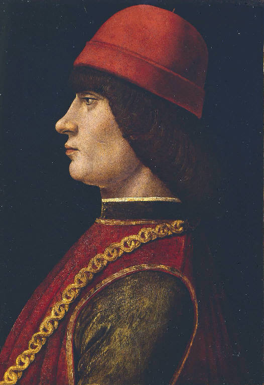 Ritratto maschile (Percivalle Riario?) (dipinto) - ambito umbro-romano (sec. XV)