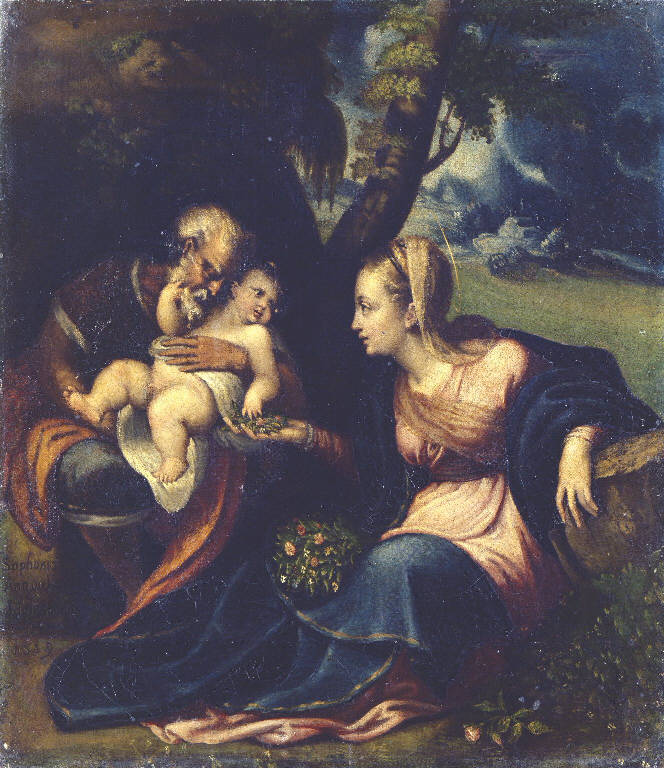 Sacra Famiglia (dipinto) di Anguissola Sofonisba (sec. XVI)
