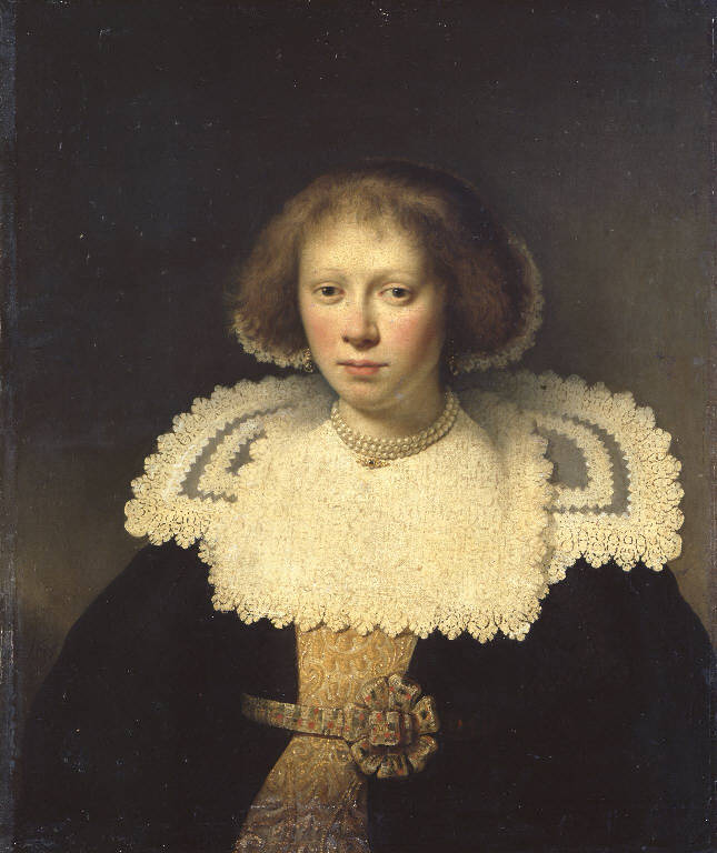 Ritratto femminile (dipinto) di Santvoort Dirck (sec. XVII)