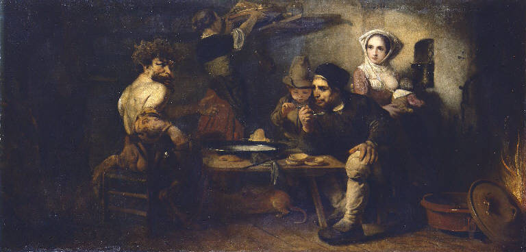 Satiro e il contadino (dipinto) di Fabritius Barent (sec. XVII)