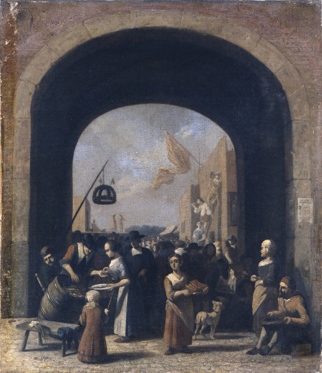 Festa popolare (dipinto) di Berckheyde Job (sec. XVII)
