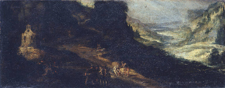 Paesaggio con briganti (dipinto) di Tilens Jan (e aiuti) (sec. XVII)