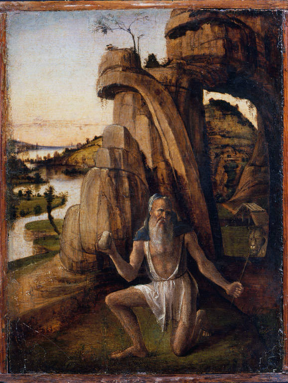 San Girolamo penitente (dipinto) di Vivarini Alvise (sec. XV)