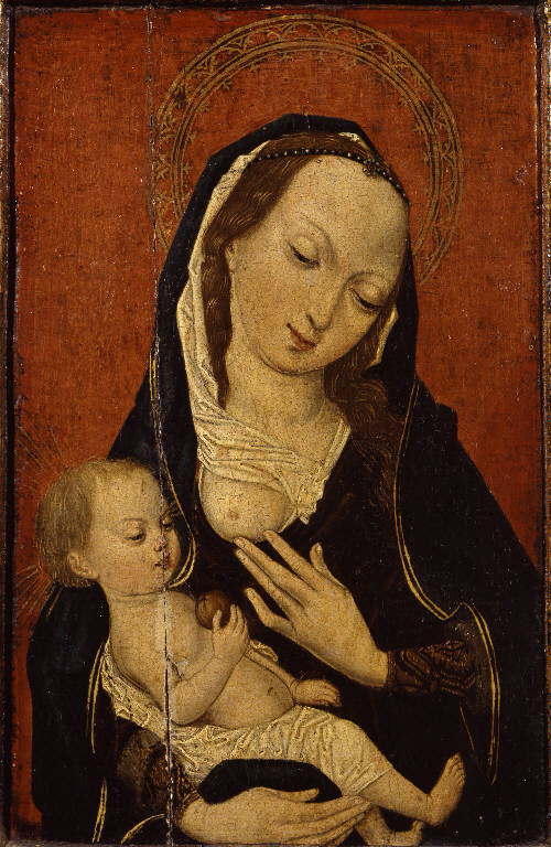 Madonna del Latte (dipinto) di Maestro della Leggenda della Maddalena (sec. XVI)