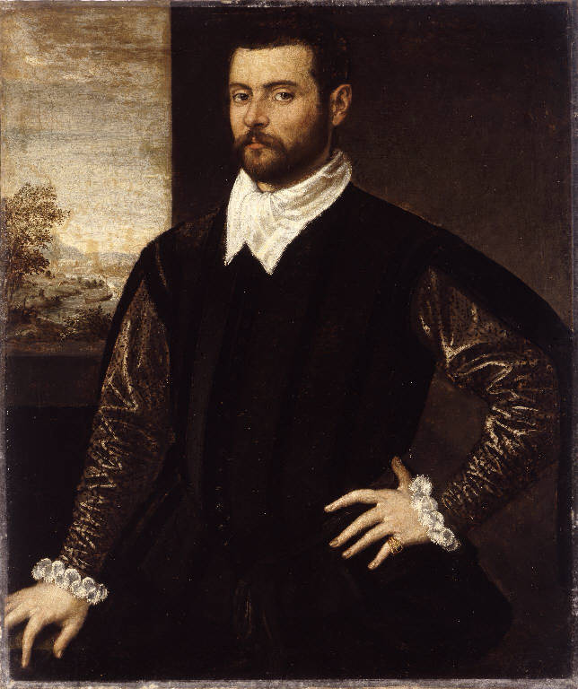 Ritratto d'uomo (dipinto) di Robusti Domenico detto Tintoretto (fine sec. XVI)