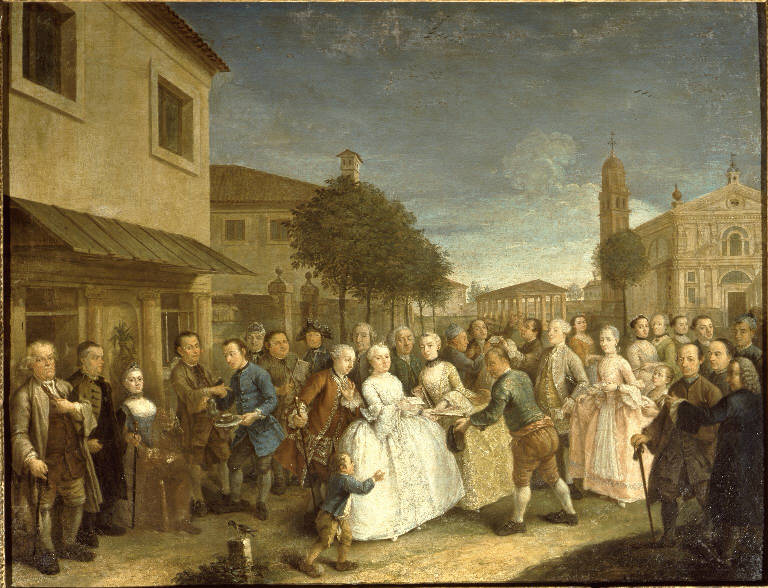 Festa a villa Widmann (dipinto) di Pastò Andrea (sec. XVIII)