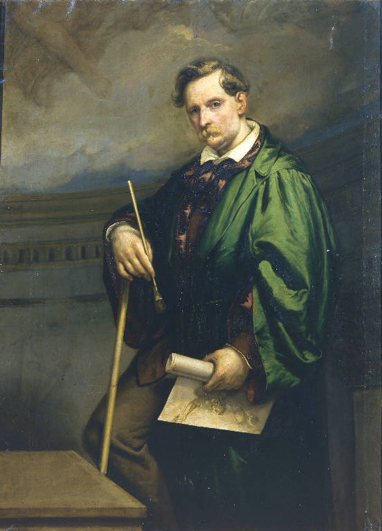 Ritratto del pittore Francesco Coghetti (dipinto) di Rillosi Giuseppe (sec. XIX)