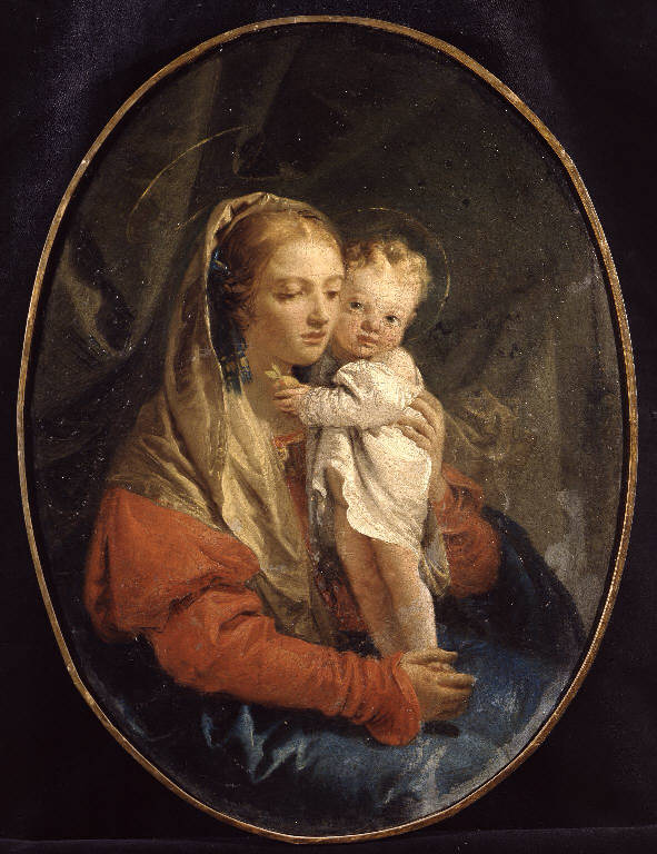Madonna con Bambino (dipinto) di Raggi Giovanni (attribuito) (sec. XVIII)
