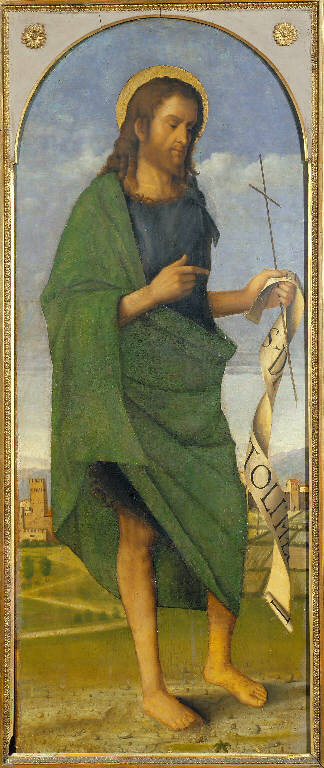 San Giovanni Battista (dipinto) di Francesco di Simone detto Francesco di Simone da Santacroce (sec. XVI)
