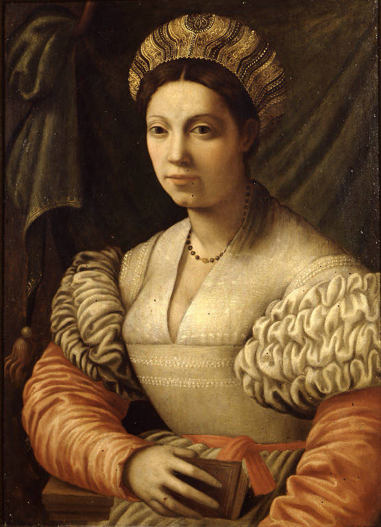 Ritratto di donna (dipinto) - ambito fiorentino (metà sec. XVI)