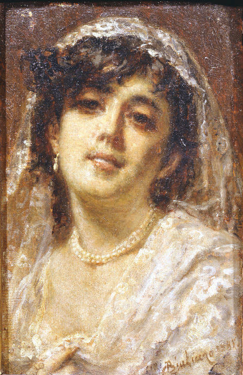Ritratto di donna (dipinto) di Giuliano Bartolomeo (sec. XIX)
