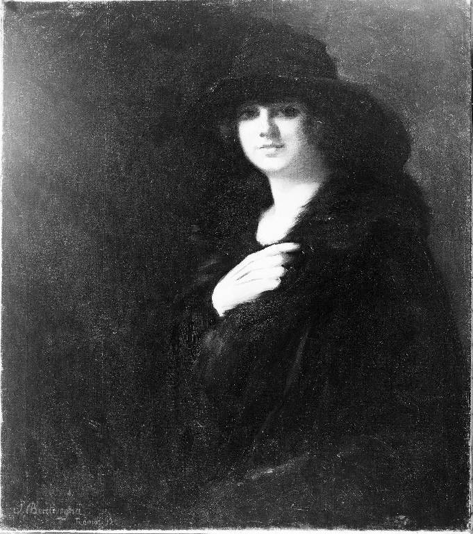 Ritratto di donna (dipinto) di Bentivegna S. (sec. XX)