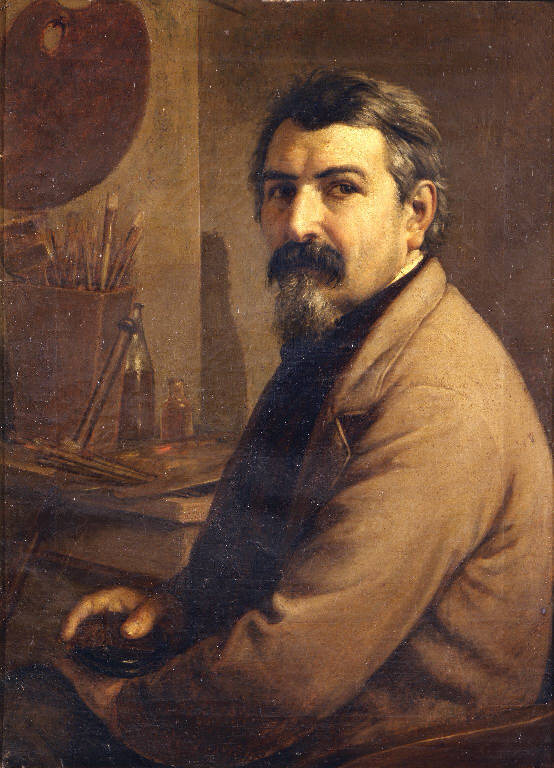 Autoritratto di Giovanni Antonio Guadagnini (dipinto) di Guadagnini Giovanni Antonio (sec. XIX)