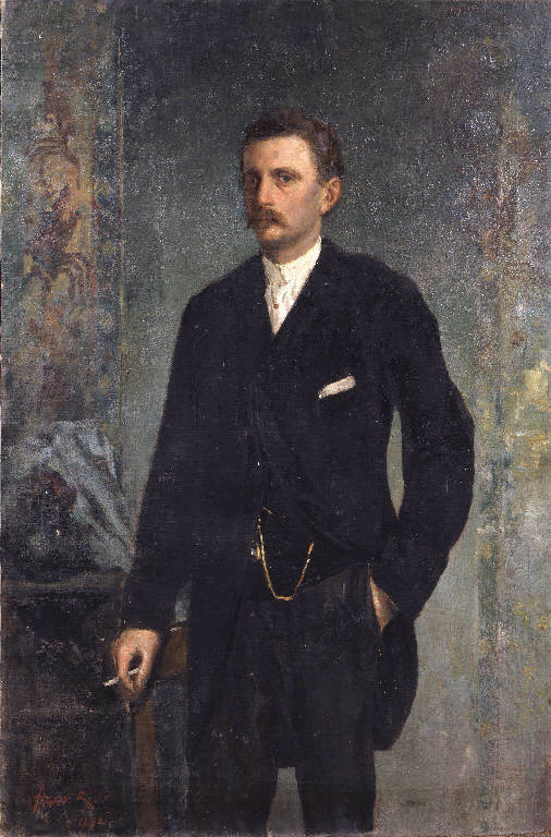 Ritratto dell'avvocato Luigi Felice Ravoni (dipinto) di Agazzi Emilio Rinaldo Francesco (sec. XIX)
