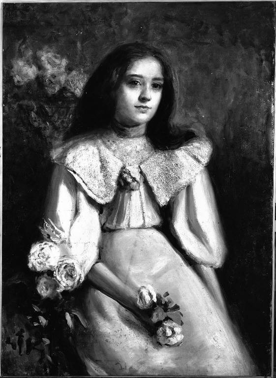 ritratto di ragazza (dipinto) di Bosis, Giacomo (sec. XIX)