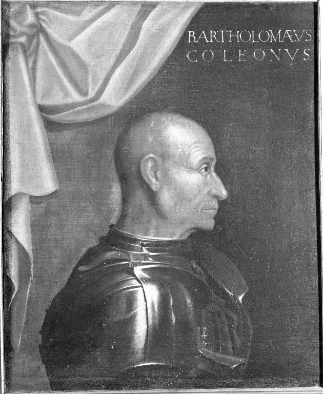 ritratto di Bartolomeo Colleoni in armatura (dipinto) di Salmeggia, Enea detto Talpino (sec. XVII)