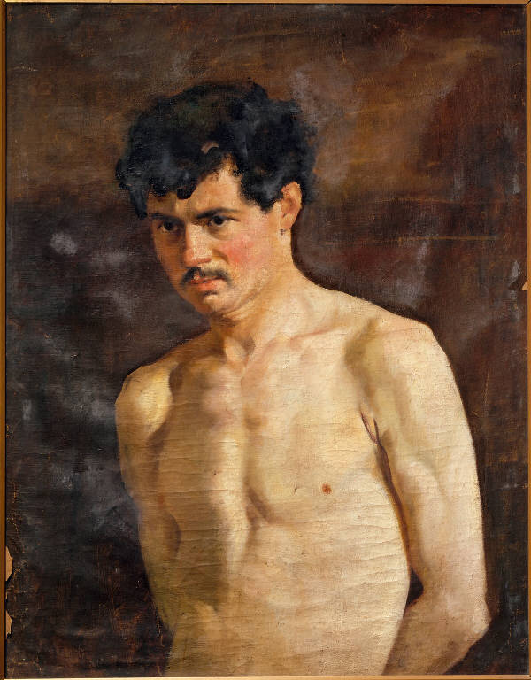 giovane nudo (dipinto) di Tallone, Cesare (scuola) (sec. XIX)