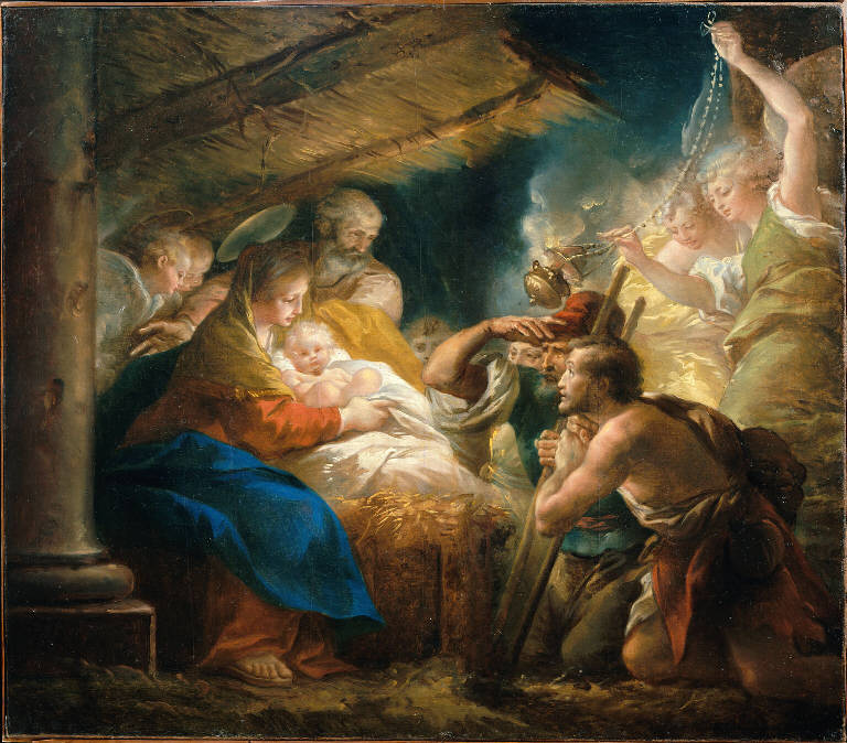 adorazione dei pastori (dipinto) di Cades, Giuseppe (sec. XVIII)