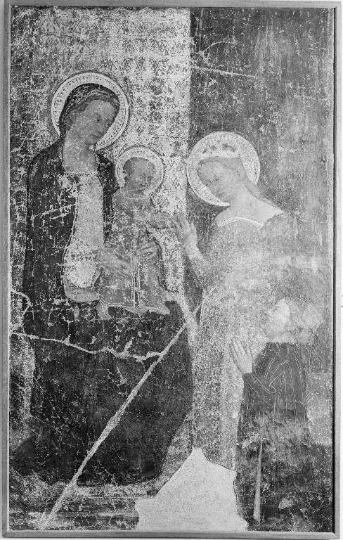 Matrimonio mistico di Santa Caterina d'Alessandria (dipinto) - ambito bergamasco (fine sec. XIV)