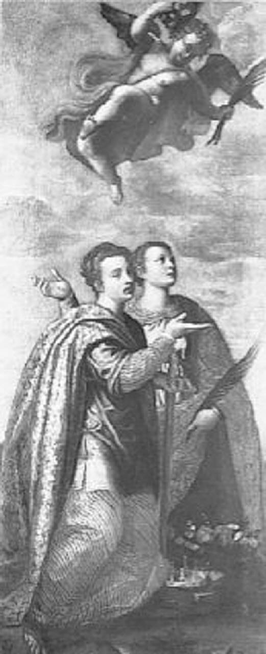 Sant'Agata e Sant'Orsola (dipinto) di De Marinis, Pietro (sec. XVI)