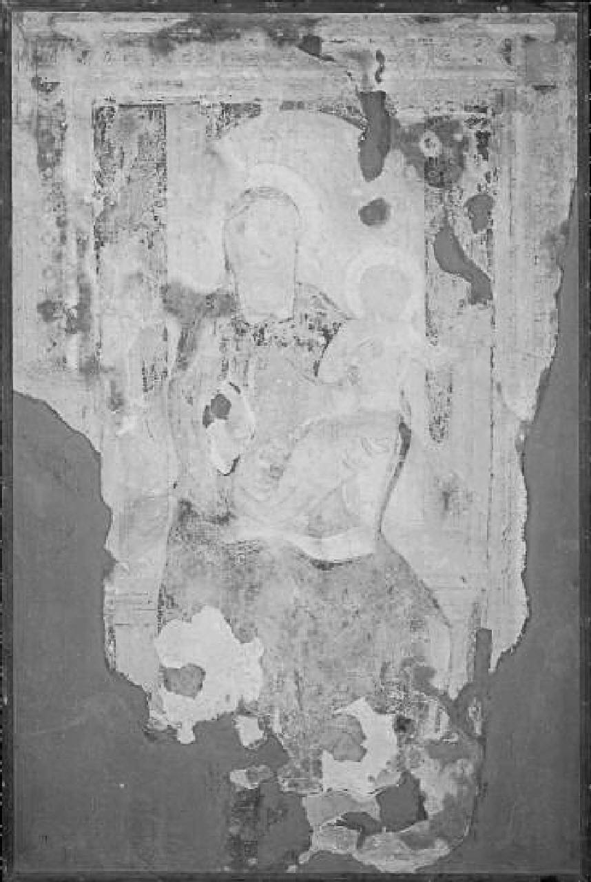 Madonna con Bambino in trono (dipinto) di Maestro di San Nicolò ai Celestini (cerchia) (fine sec. XIV)