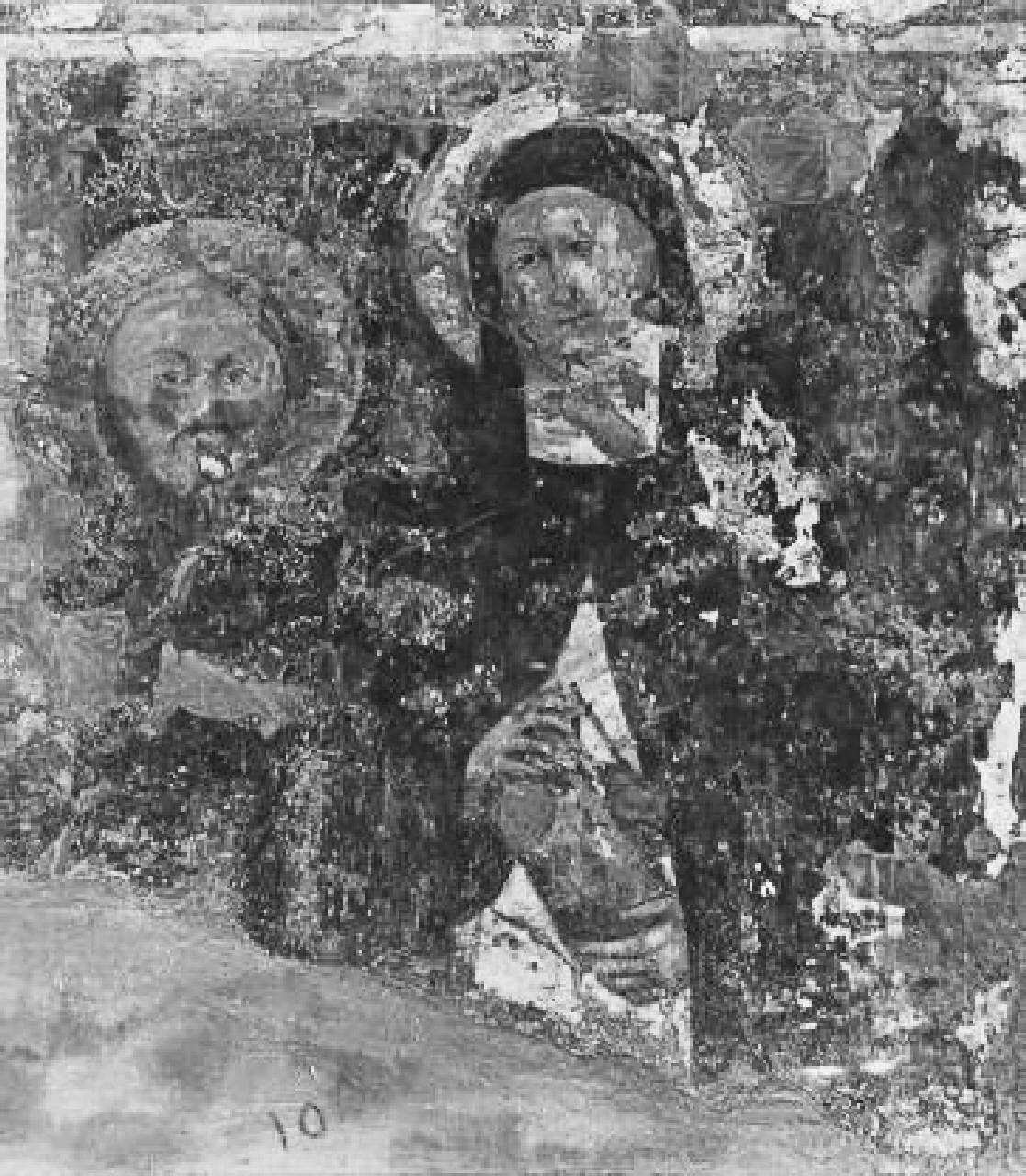 Santa monaca e volto di Cristo (dipinto) di Maestro di San Nicolò ai Celestini (cerchia) (fine sec. XIV)