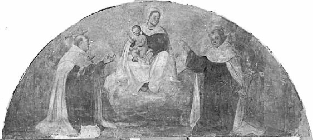Madonna in gloria tra San Pietro martire e Sant'Alberto (dipinto) - scuola bergamasco-bresciana (metà sec. XVI)