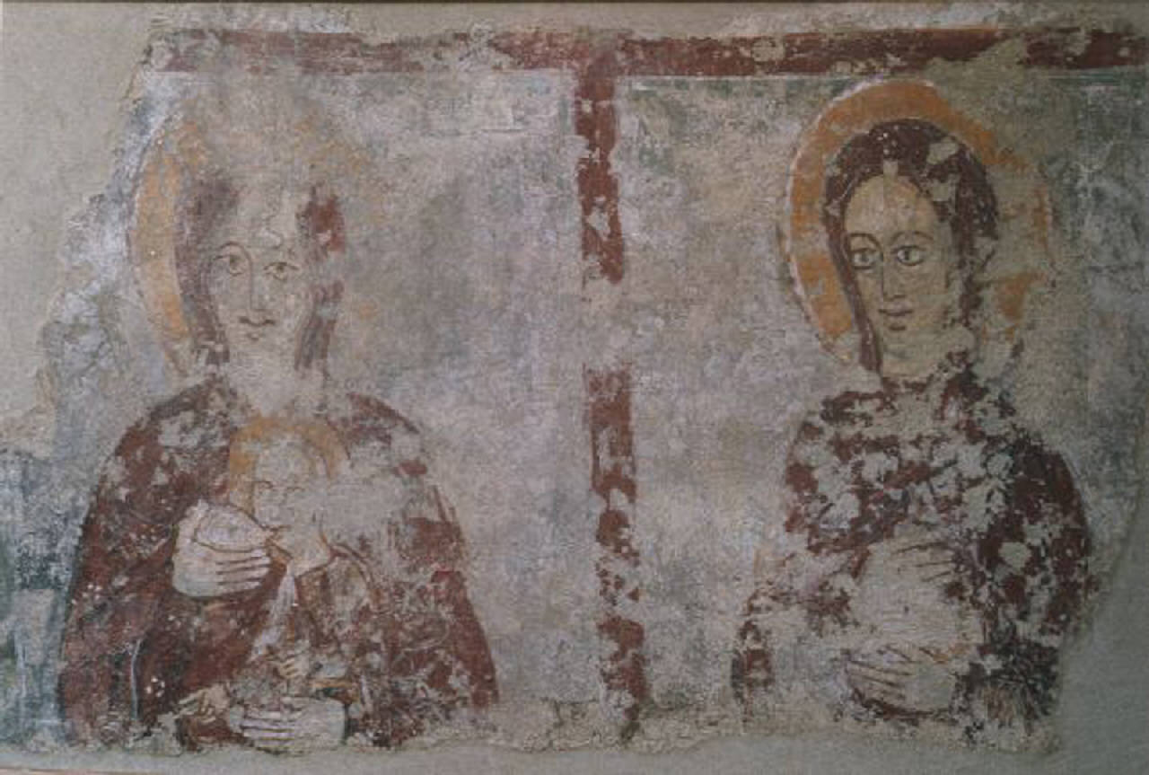 Madonna del Latte e Santa (dipinto) - scuola lombarda (prima metà sec. XIII)