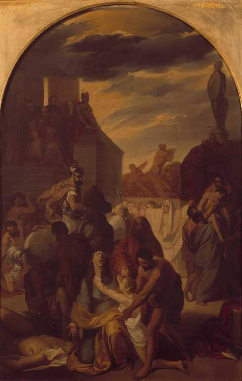 martirio dei sette fratelli Maccabei (dipinto) di Coghetti Francesco (sec. XIX)