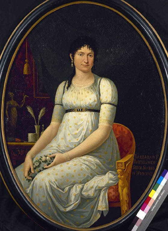 ritratto della contessa Barbara Secco Suardo in Mosconi (dipinto) di Matteini, Teodoro (attribuito) (sec. XVIII)