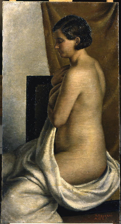 Nudo di donna (dipinto) di Bassani Abele (sec. XX)