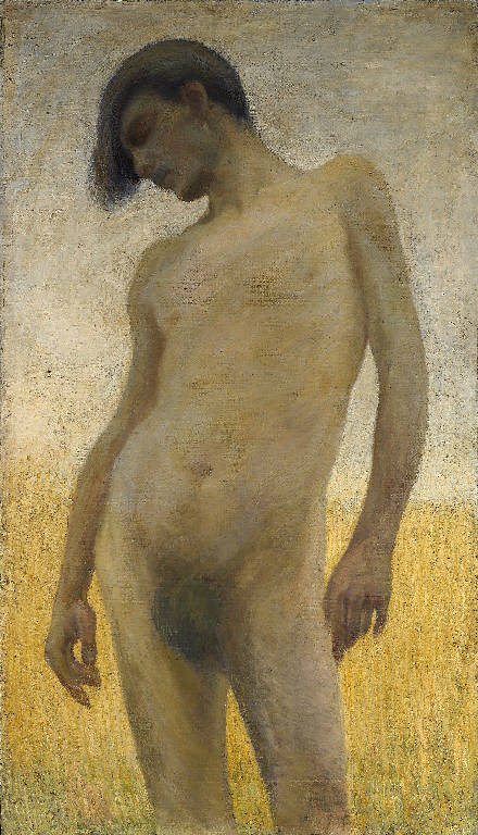 Nudo d'uomo (dipinto) di Bolognini Pietro (sec. XX)
