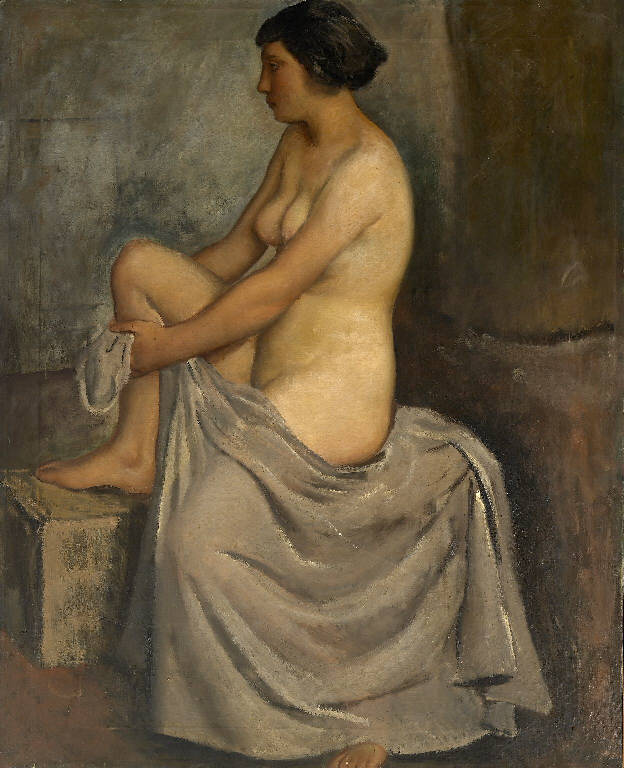 Nudo di donna (dipinto) di Locati Stefano (sec. XX)