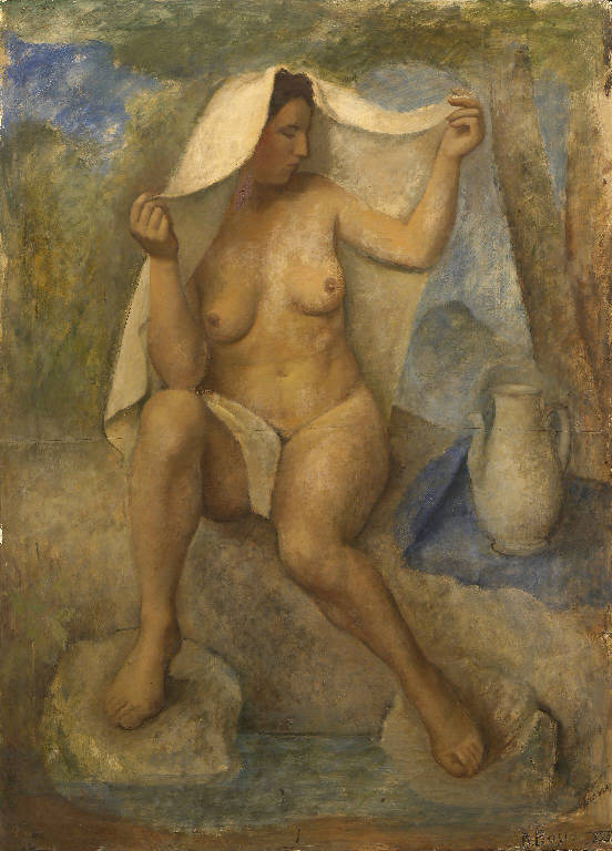 Nudo di donna (dipinto) di Bosio Battista (sec. XX)