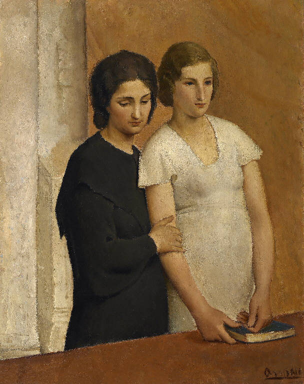 Giovani donne (dipinto) di Assoni Guerino (sec. XX)