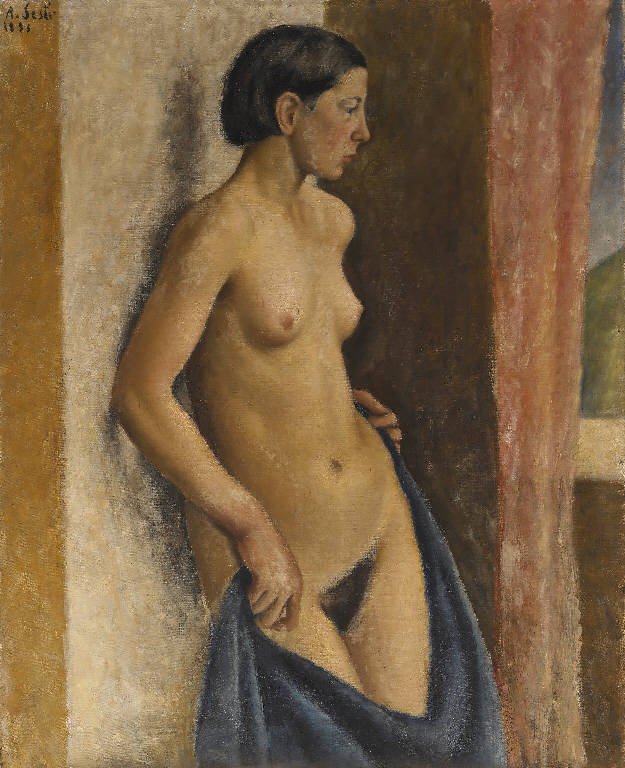 Nudo di giovane donna (dipinto) di Sesti Angelo (sec. XX)
