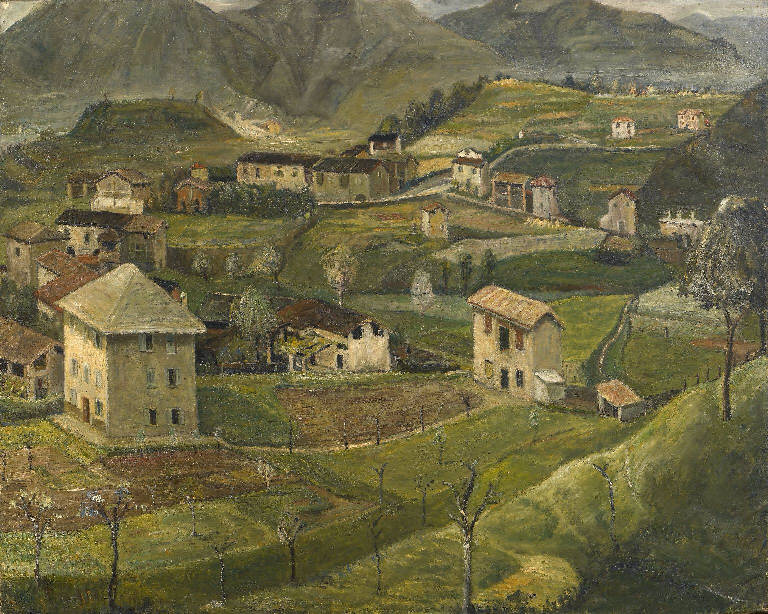 Paesaggio (dipinto) di Capitanio Antonio (sec. XX)