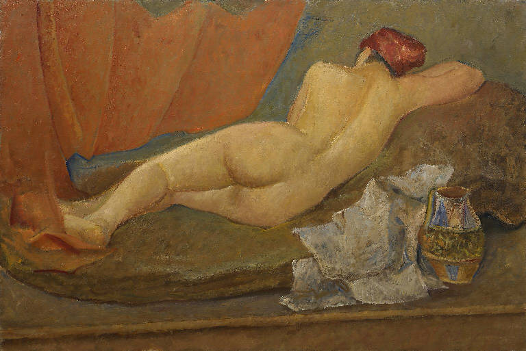 Nudo di donna (dipinto) di Milesi Domenico (sec. XX)