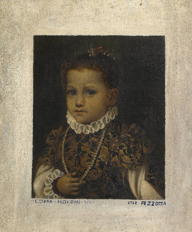 Bambina di casa Redetti (dipinto) di Pezzotta Pietro (sec. XX)