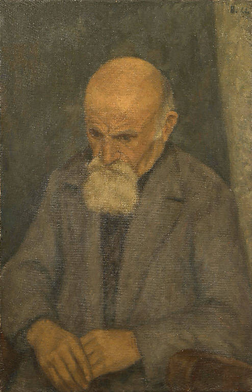 Ritratto d'uomo con barba (dipinto) di Battini Giancarlo (sec. XX)