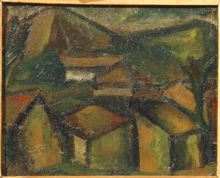 Paesaggio (dipinto) di Rossi Cesare (sec. XX)