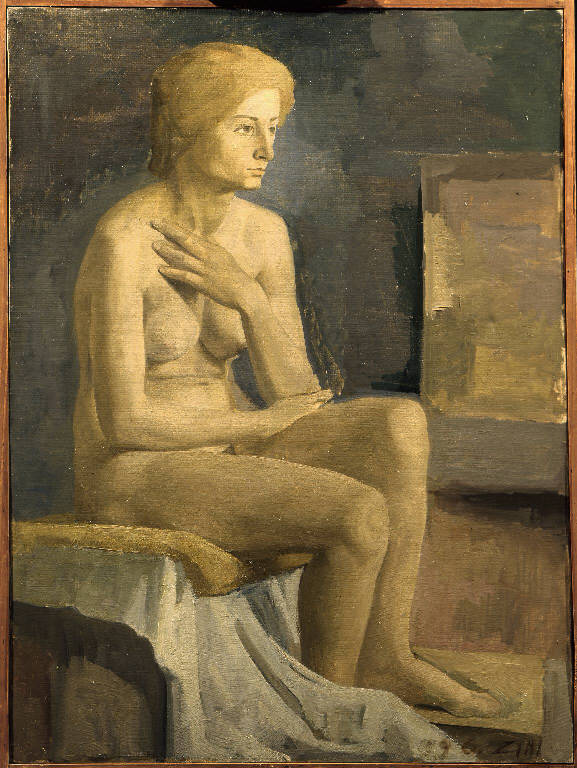 Nudo di donna (dipinto) di Zini Carlo (sec. XX)