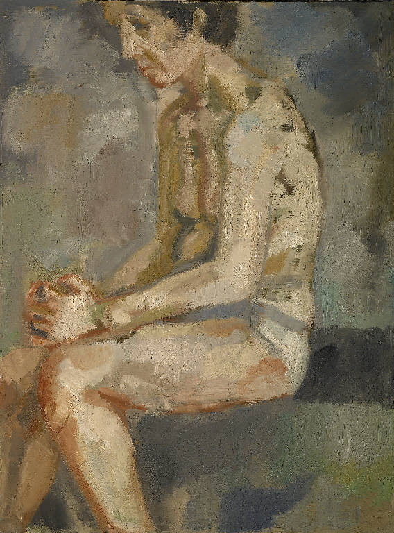 Nudo di donna (dipinto) di Spini Claudio (sec. XX)