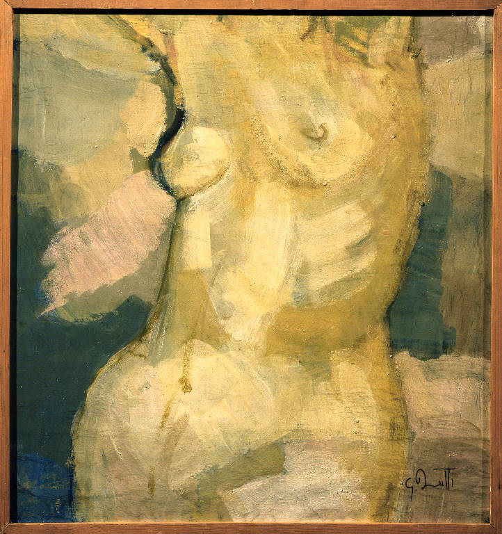 Busto di donna (dipinto) di Mutti Gabriella (sec. XX)