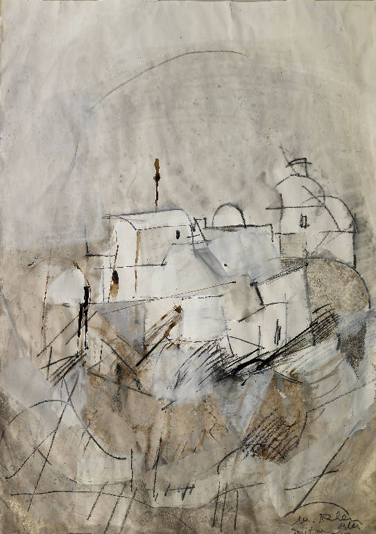 Santorini (dipinto) di Faleri M. (?) (sec. XX)