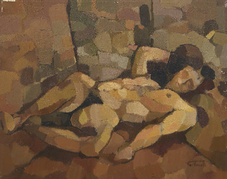 Nudo di donna (dipinto) di Versetti Giorgio (sec. XX)