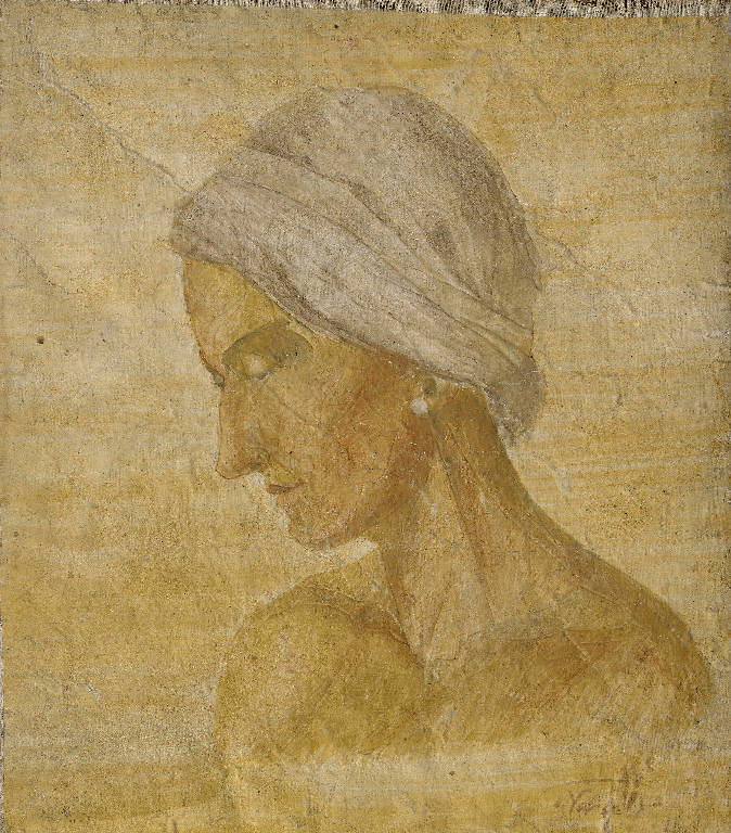 Testa di donna (dipinto) di Versetti Giorgio (sec. XX)
