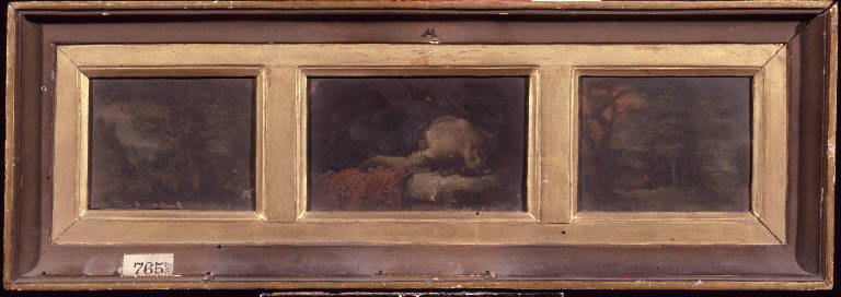 Figura femminile nuda (dipinto) - ambito bolognese (sec. XVII)